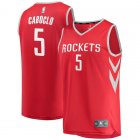Camiseta Bruno Caboclo 5 Houston Rockets Icon Edition Rojo Hombre